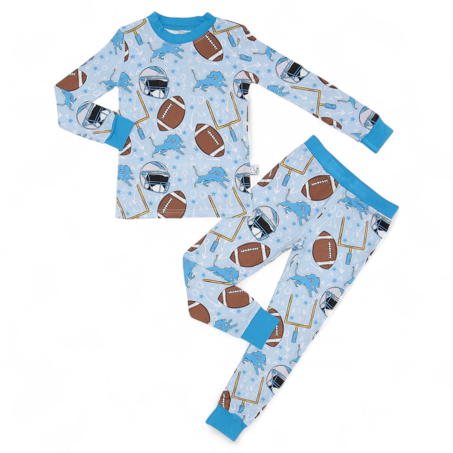 C + W PREORDER Blue, Silver and White 2p Long Sleeve Set