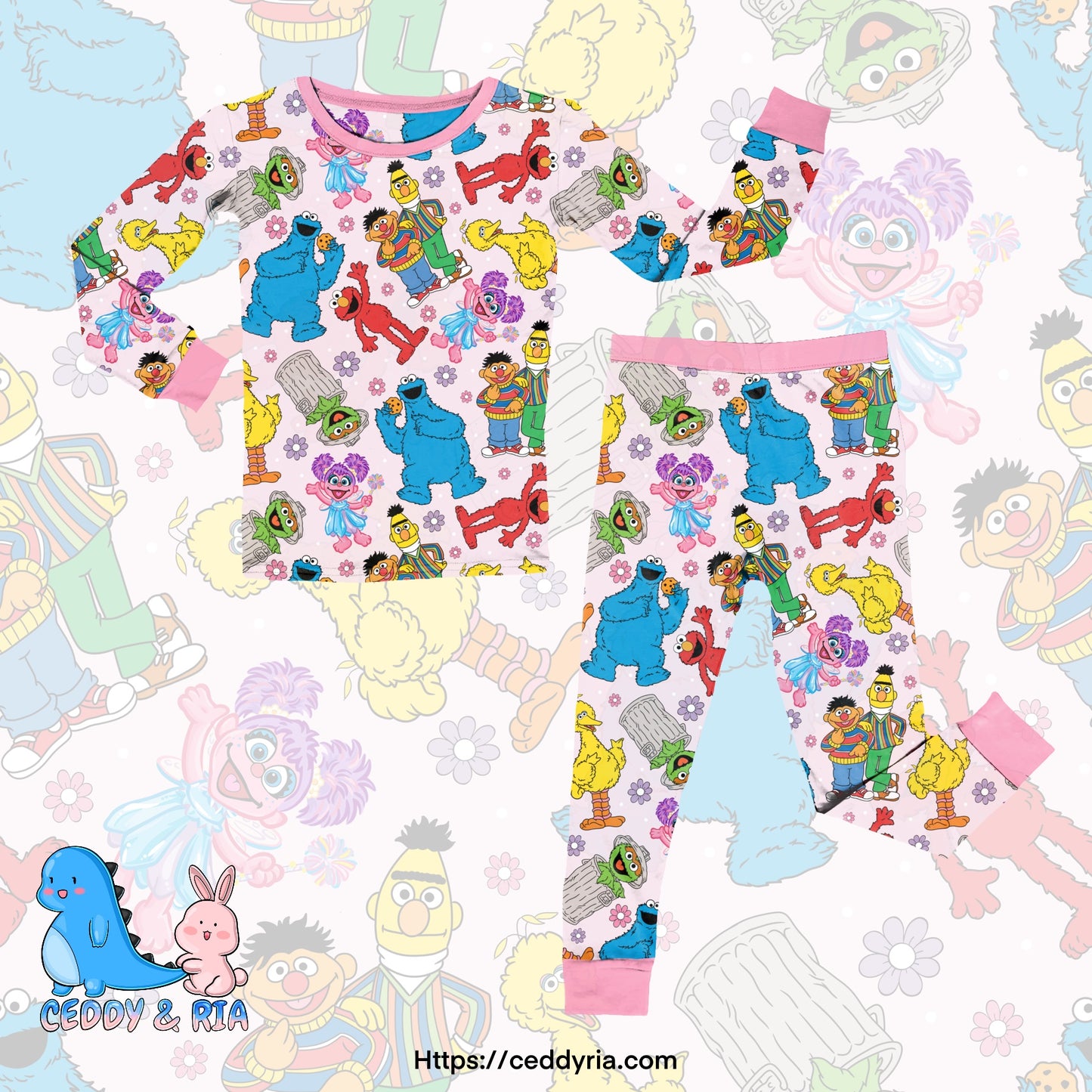 PREORDER Street Pals Pink 2p Long Sleeve Set