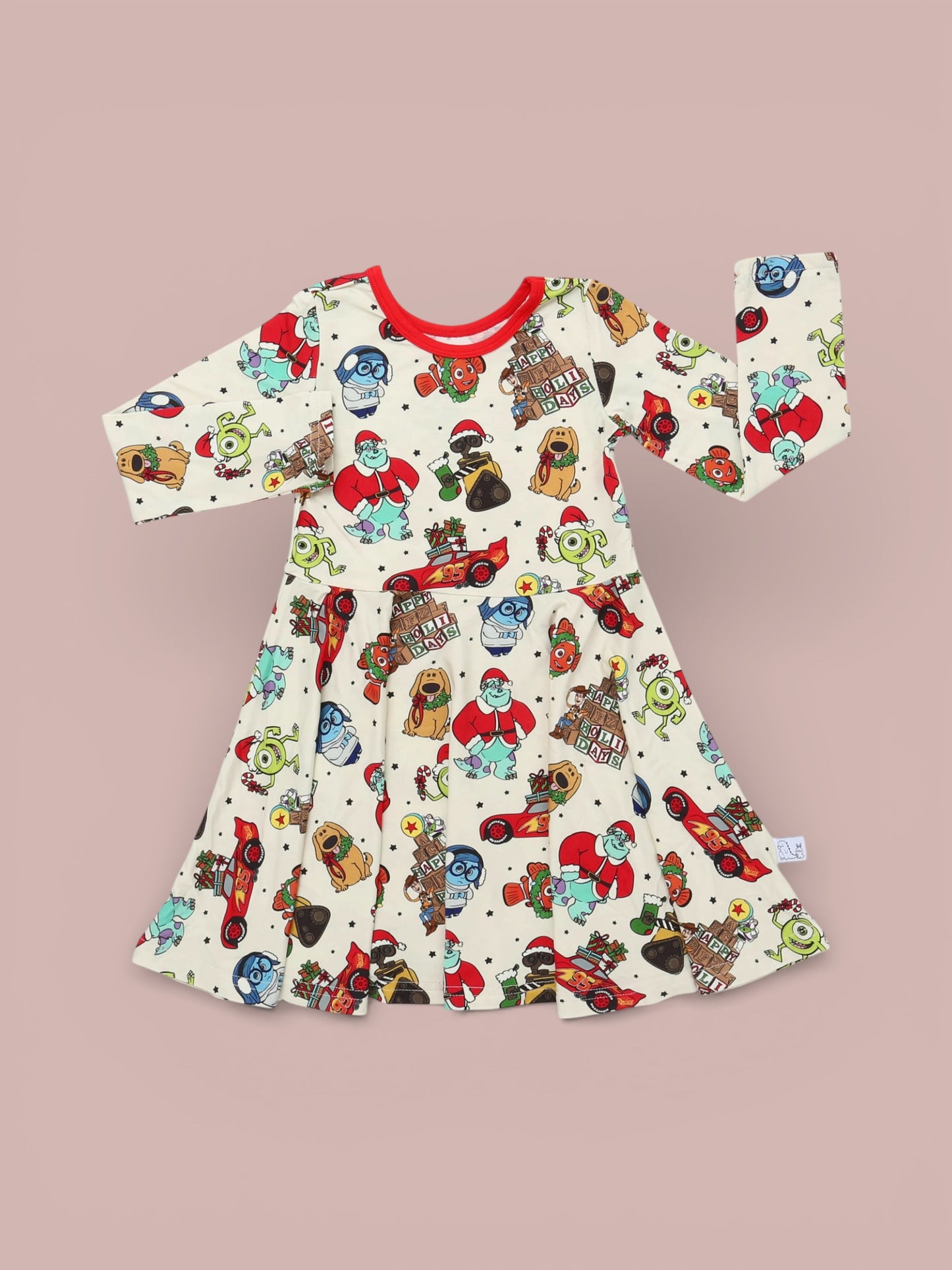 Merry Mates Long Sleeve Twirl Dress