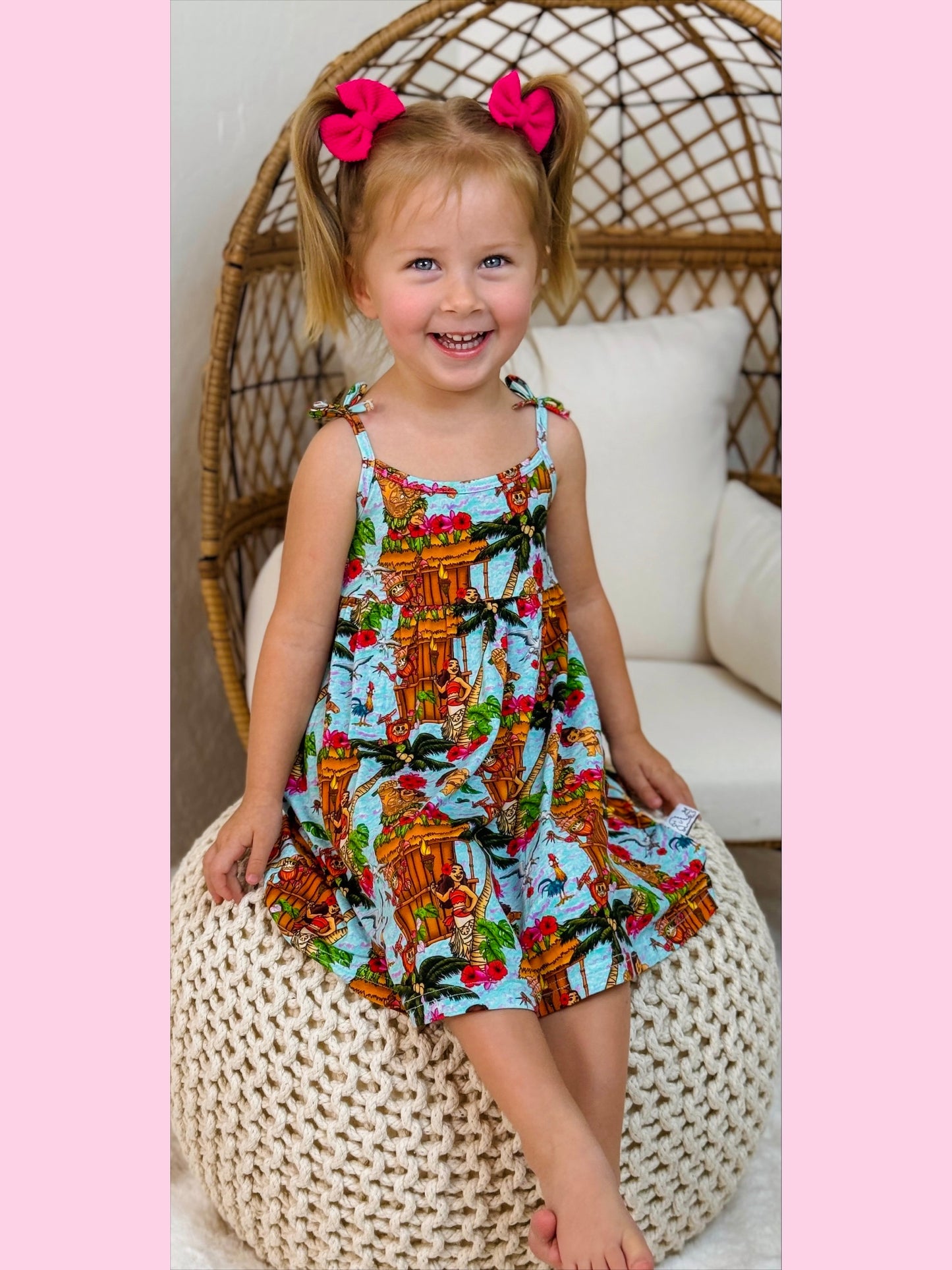 Sail Across The Sea Tie-Strap Twirl Dress