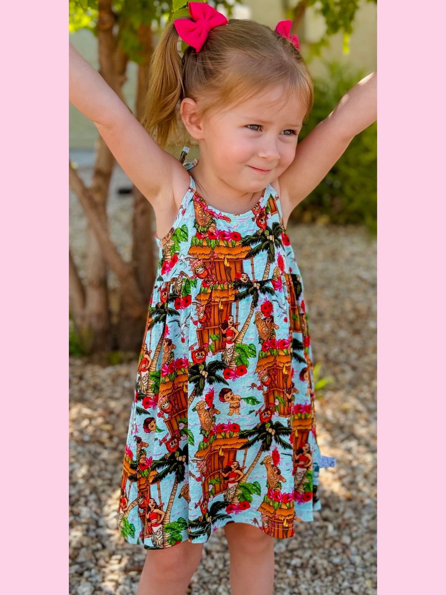 Sail Across The Sea Tie-Strap Twirl Dress