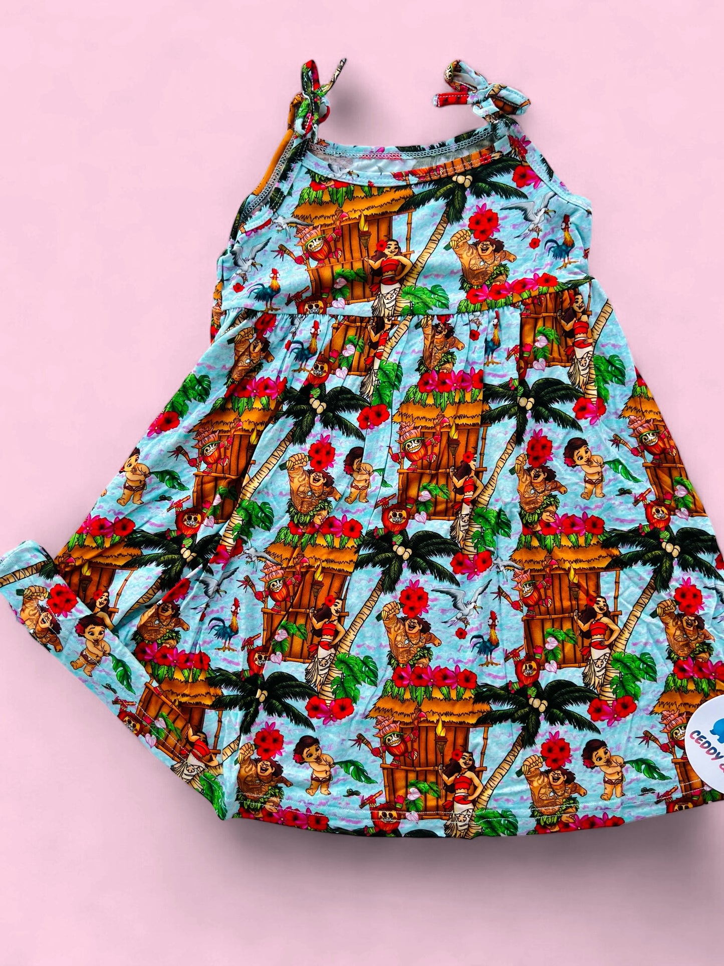 Sail Across The Sea Tie-Strap Twirl Dress
