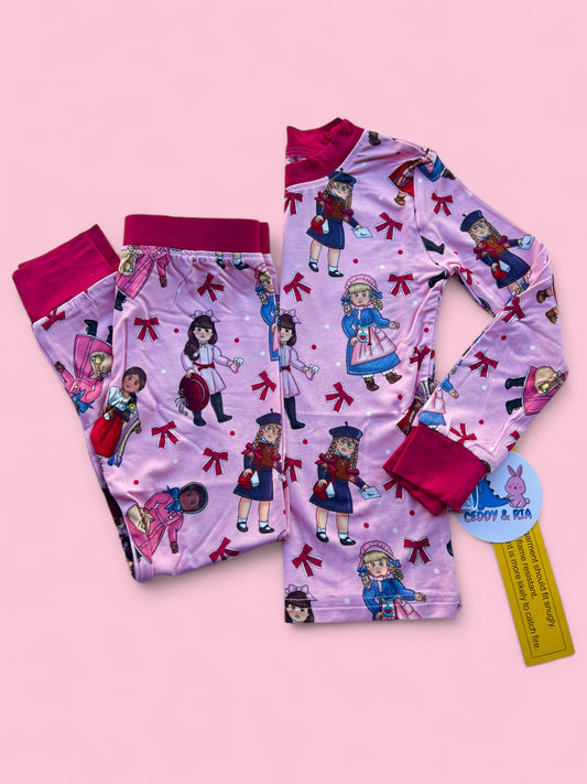 Girl Doll 2p Long Sleeve Set