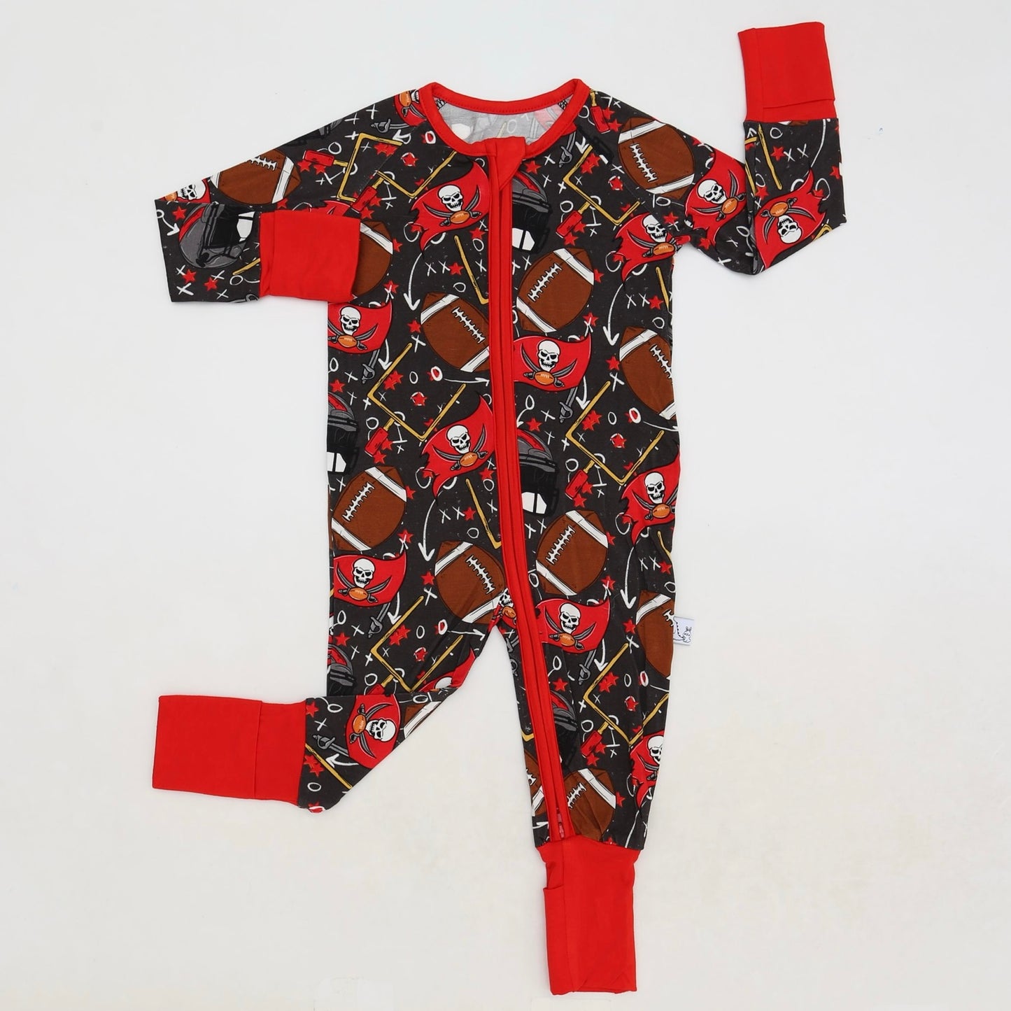 Red, White, and Black Snuggy Zip