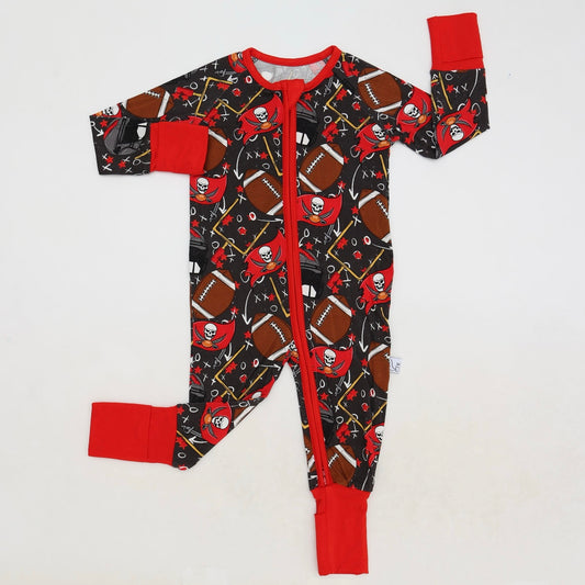 Red, White, and Black Snuggy Zip