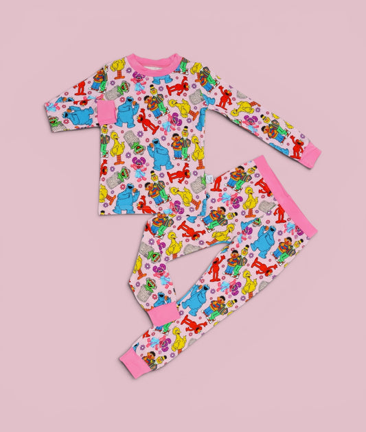 Street Pals Pink 2p Long Sleeve Set