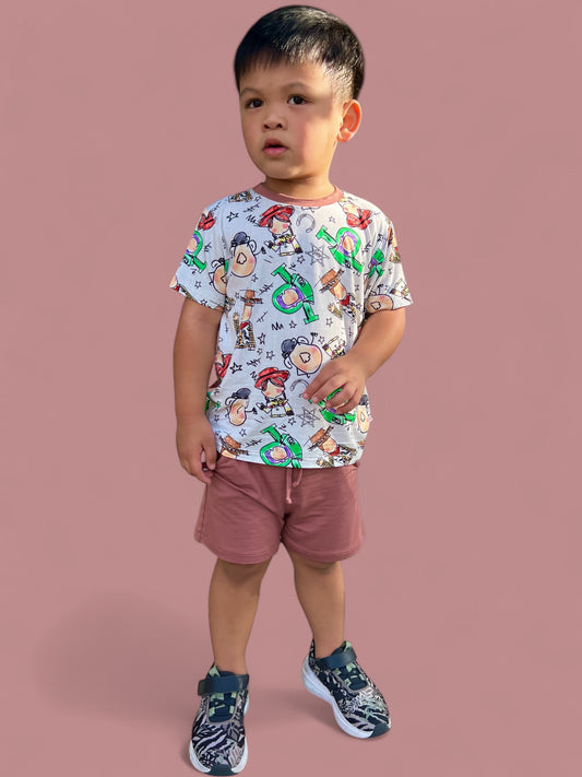 Toy Scribbles Relaxed Tee & Shorts Set