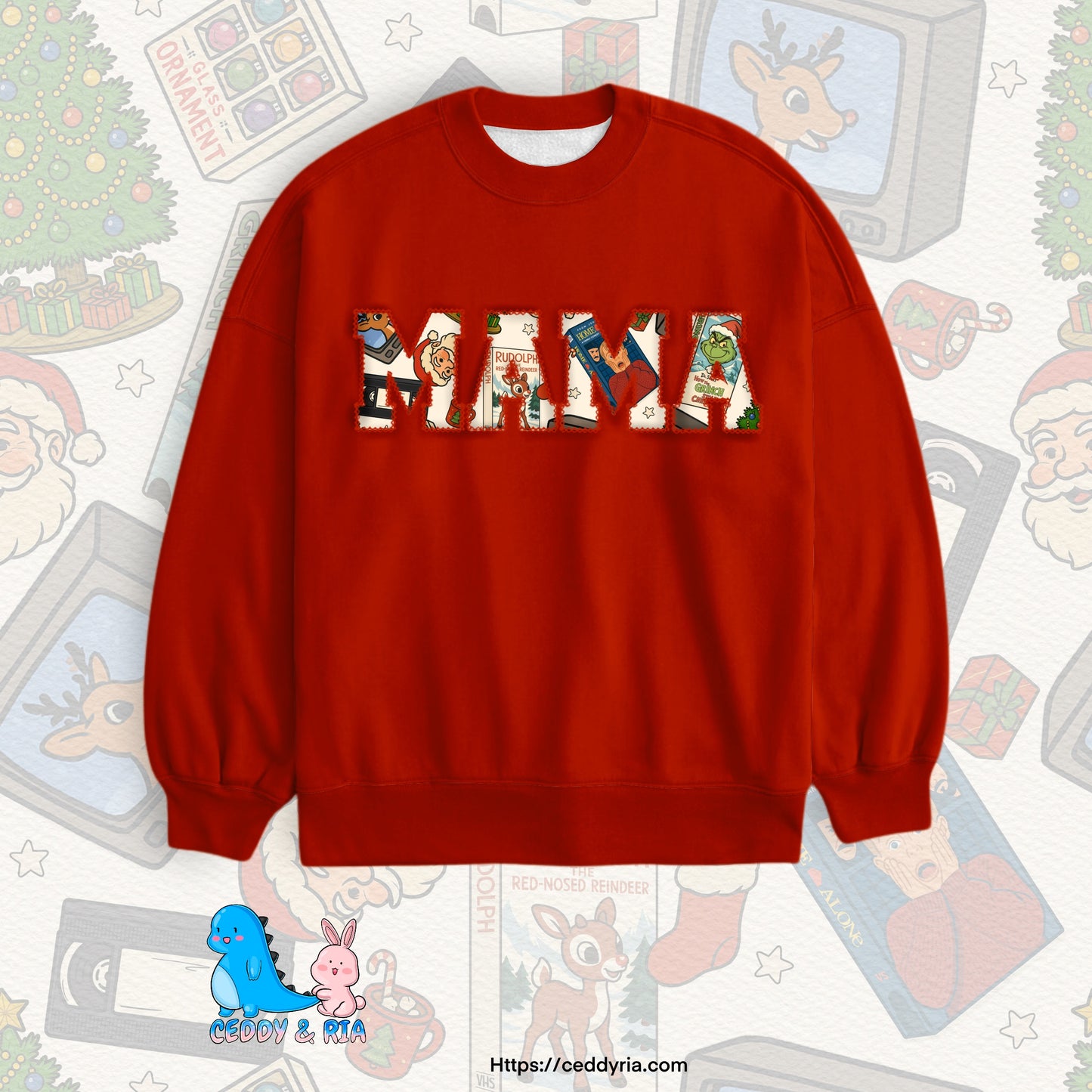 Movie Night MAMA Embroidered Sweatshirt
