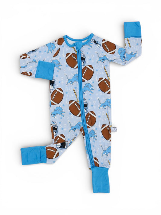 Blue, Silver and White Snuggy Zip