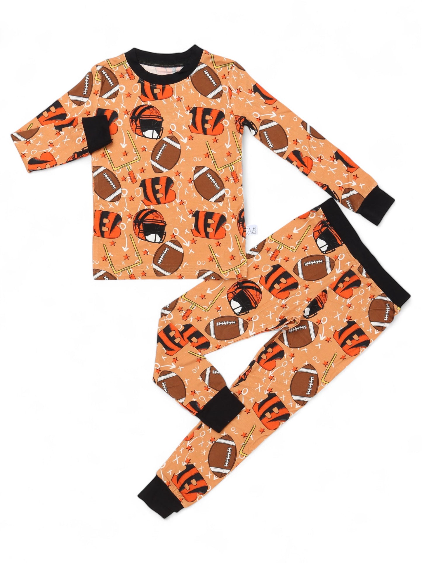 Orange and Black 2p Long Sleeve Set