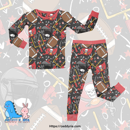 PREORDER Red, White and Black 2p Long Sleeve Set
