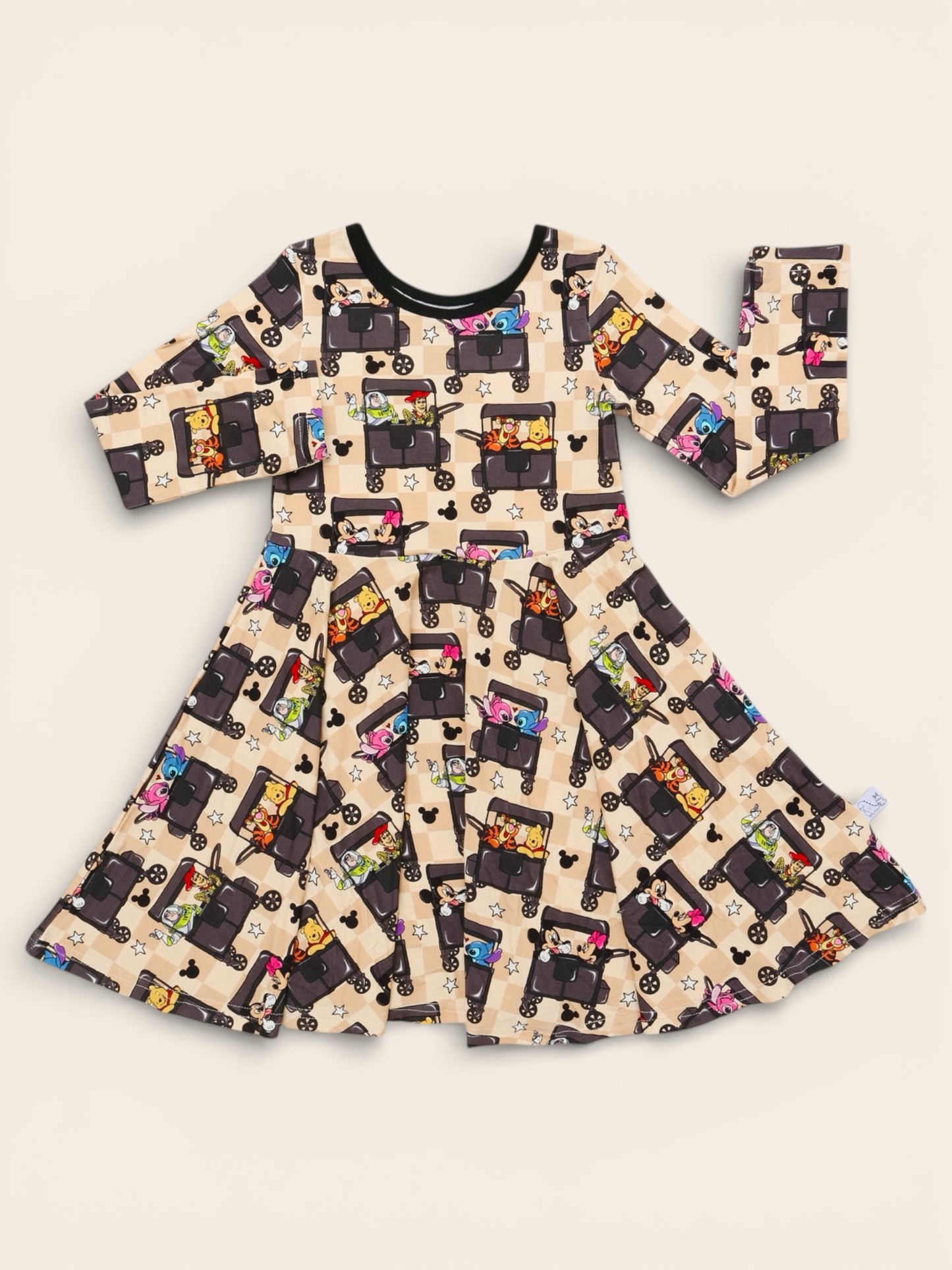 Wagon Crew Long Sleeve Twirl Dress