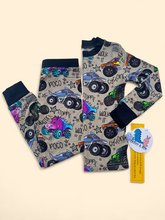 Engine Roar 2p Long Sleeve Set