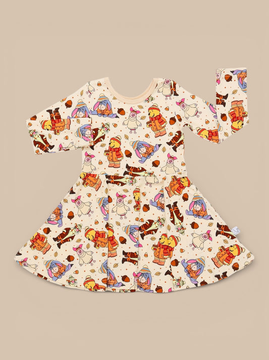 Cozy Bear Long Sleevve Twirl Dress
