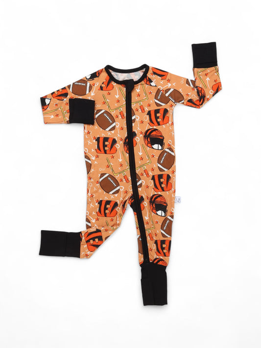 Orange and Black Snuggy Zip