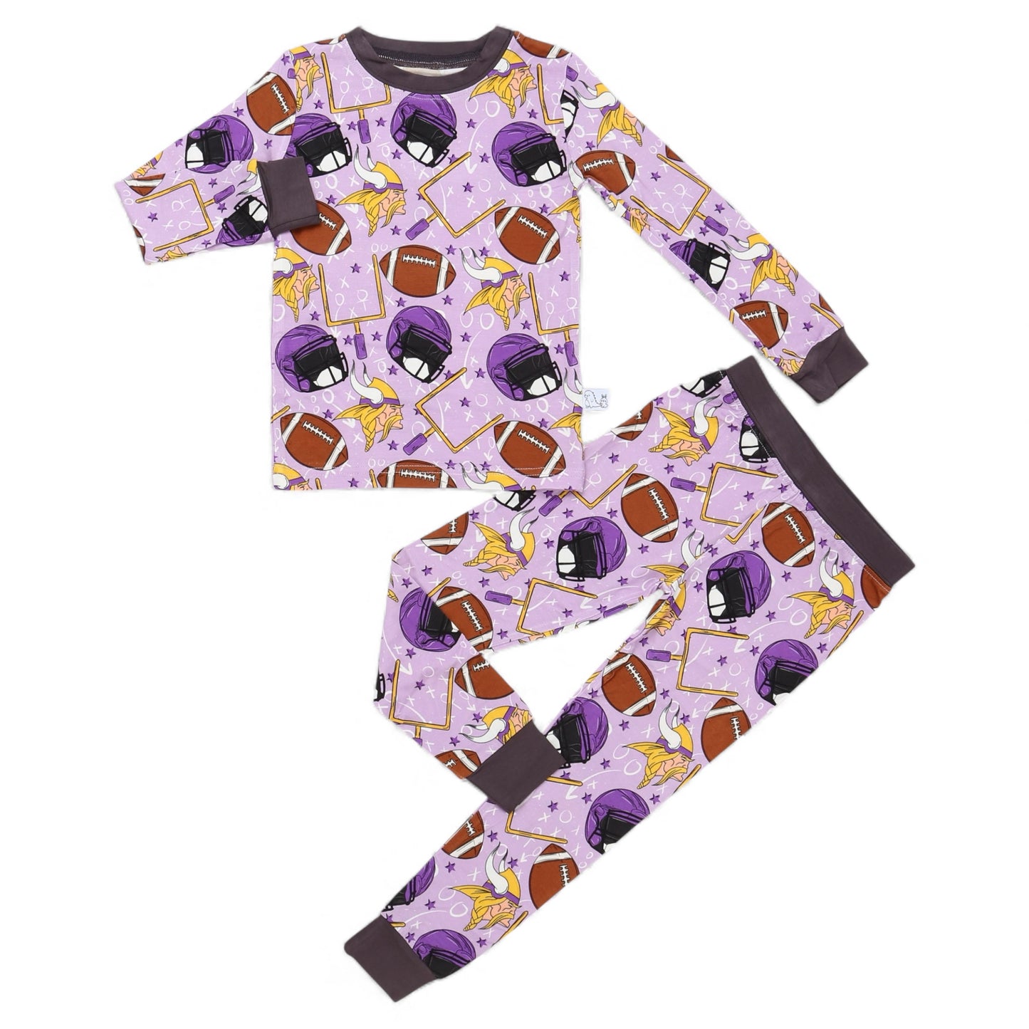 Purple, Gold and White 2p Long Sleeve Set
