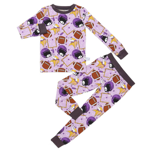 Purple, Gold and White 2p Long Sleeve Set