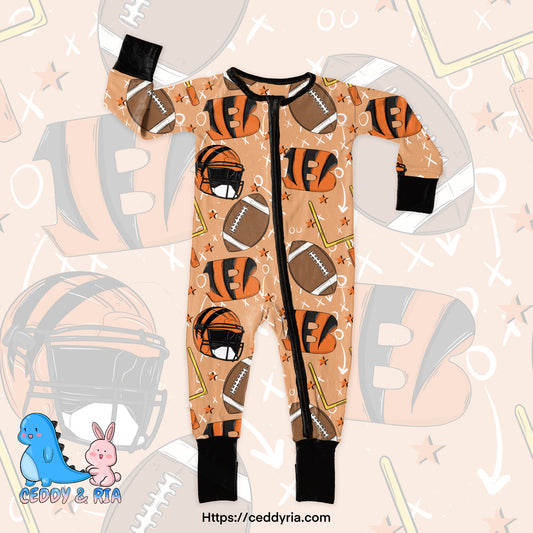 PREORDER Orange and Black Snuggy Zip