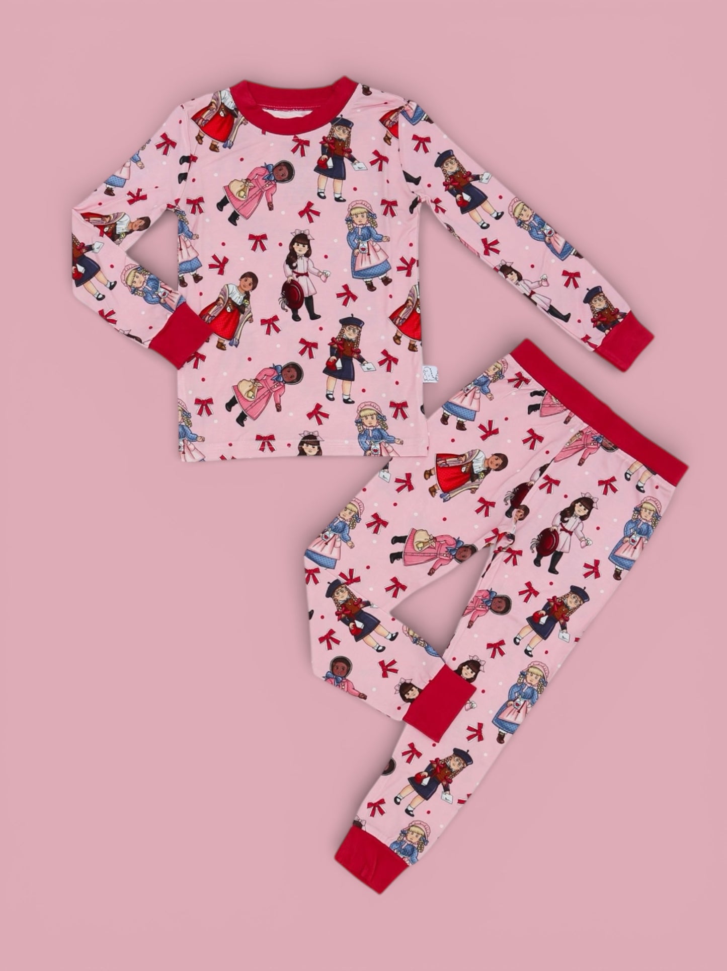 Girl Doll 2p Long Sleeve Set