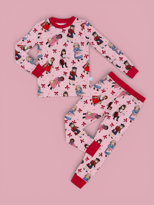 Girl Doll 2p Long Sleeve Set