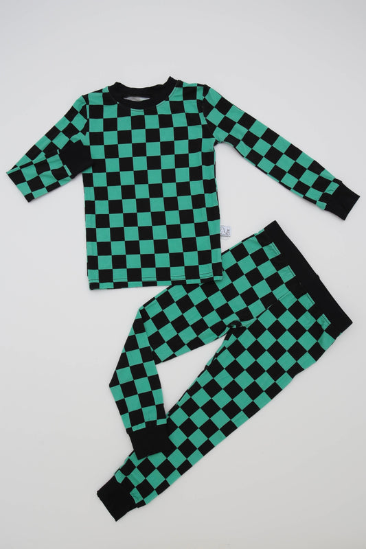 Tanjiro Checker (Demon Slayer inspired) 2p Long Sleeve Set